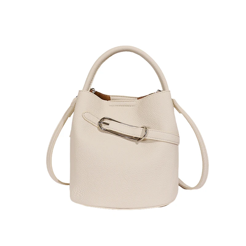 

Stylish Solid Color Leather Handbag, Luxury Designer Diaper Bag, Vintage Classic Satchel For Women, Original Textured Finish