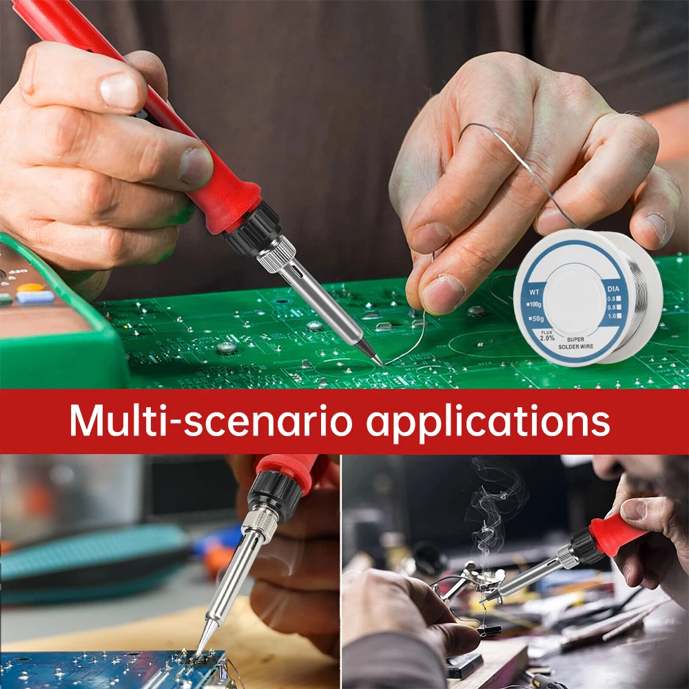 JCD Soldering Iron Kit Digital Display Soldering Iron Set Adjustable Temperature Soldering Iron Welding Repair Tools