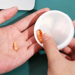 Pastillero de viaje, caja dispensadora portátil semanal para exteriores, contenedor de viaje a prueba de humedad, almacenamiento de medicina, 7 días