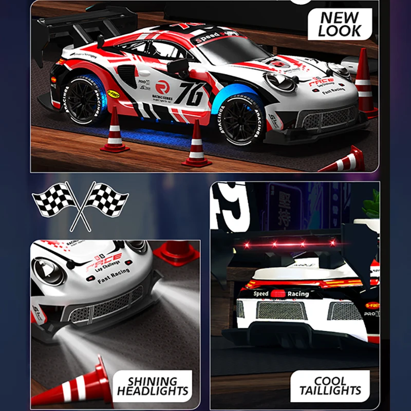 2.4g de alta velocidade deriva rc carro 1/24 4wd carro controle remoto quatro rodas tração rádio controlado mini gtr modelo corrida menino brinquedo presente