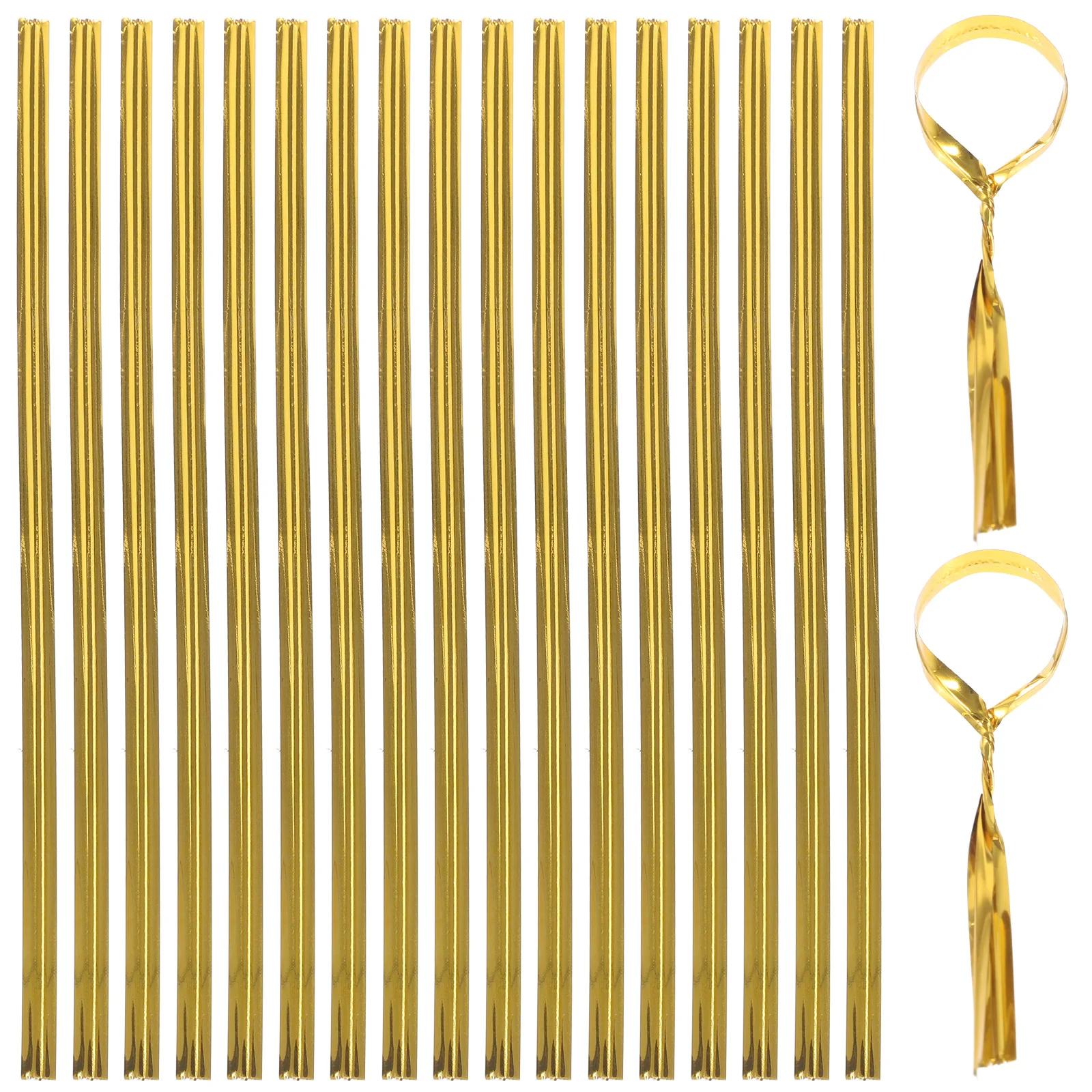 

800 pcs Golden Wire Tie Rope Candy Bag Ties Gift Wrapping Treat Bags Accessories Party Favors Christmas Shiny Festive