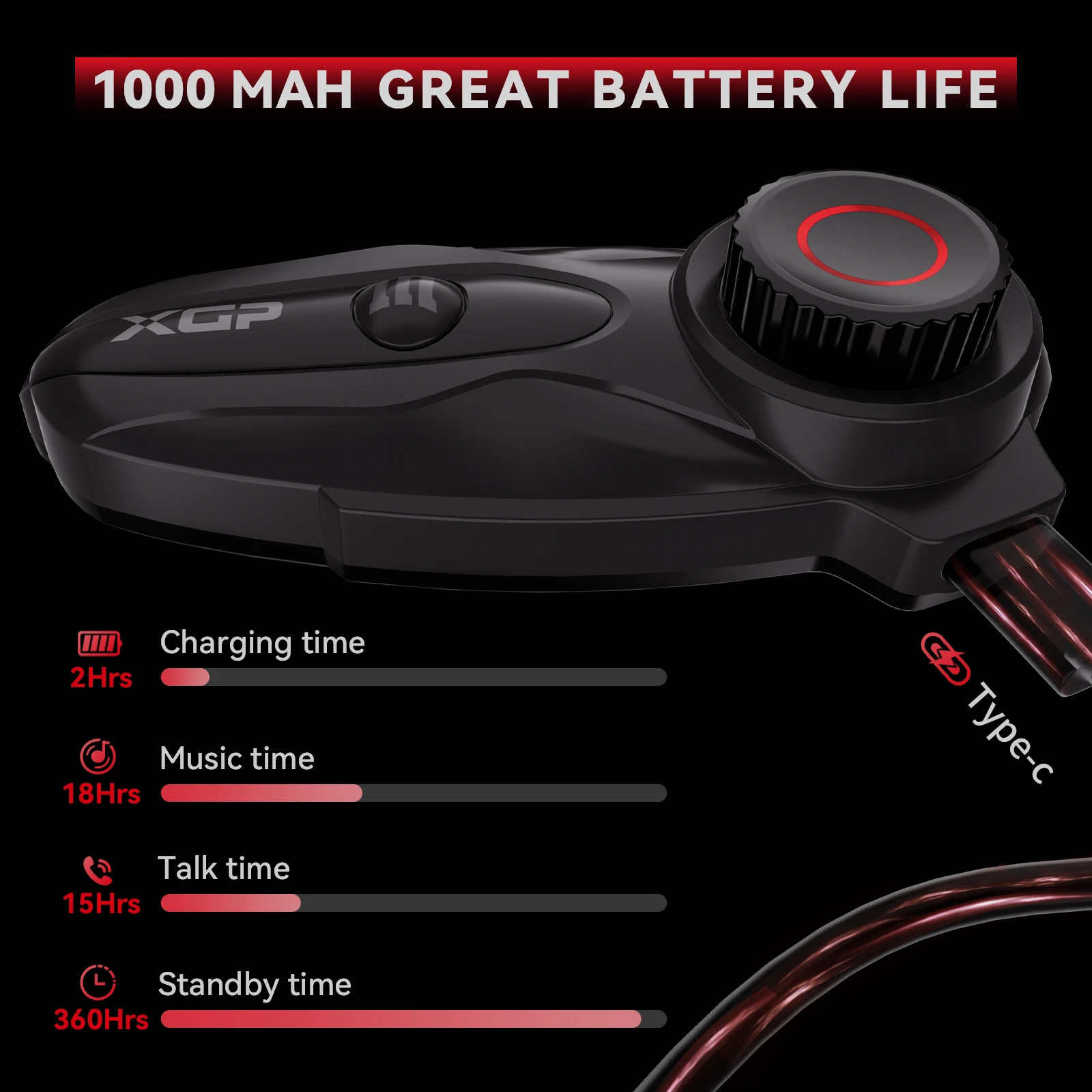 New XGP X10 Motorcycle Intercom Helmet Bluetooth Headset Hands-free Communicator for up to 10 Riders Mesh 3.0 Audio