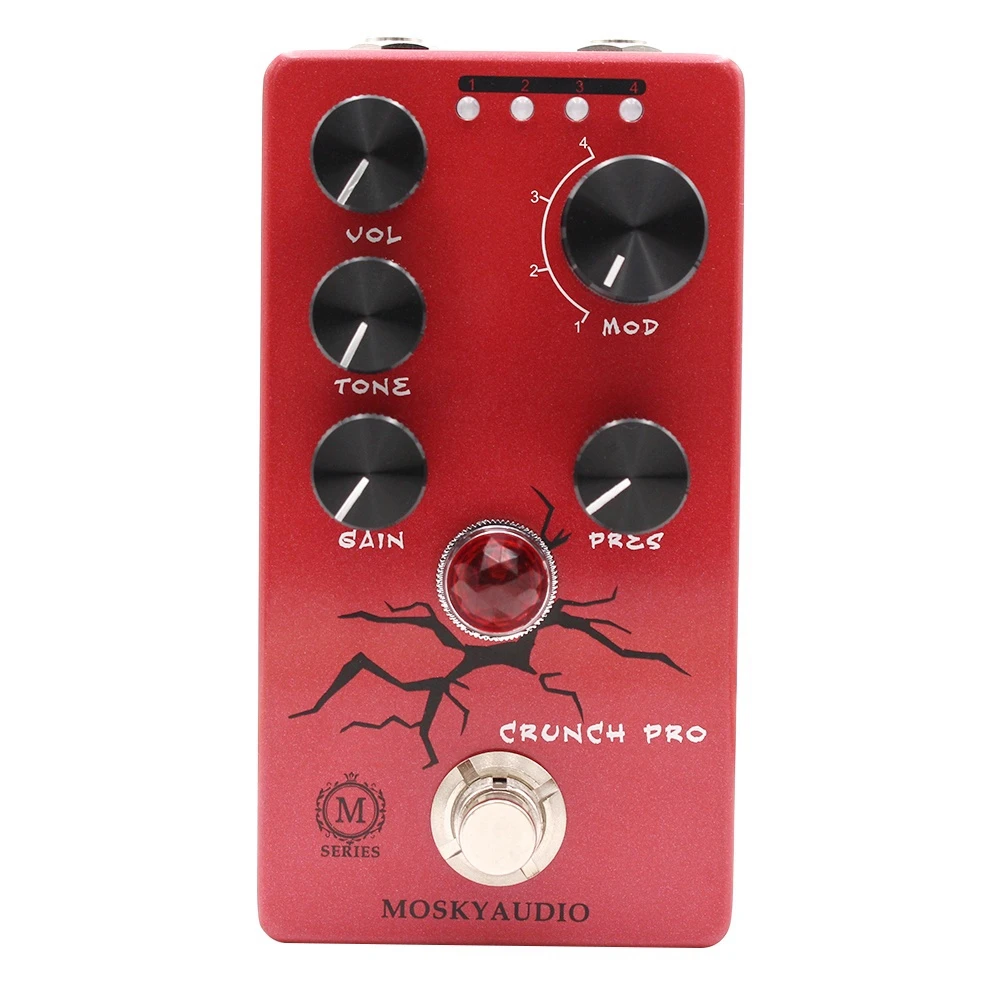 

Mosky Crunch Pro 4-mode guitar effect pedal with volume increment button