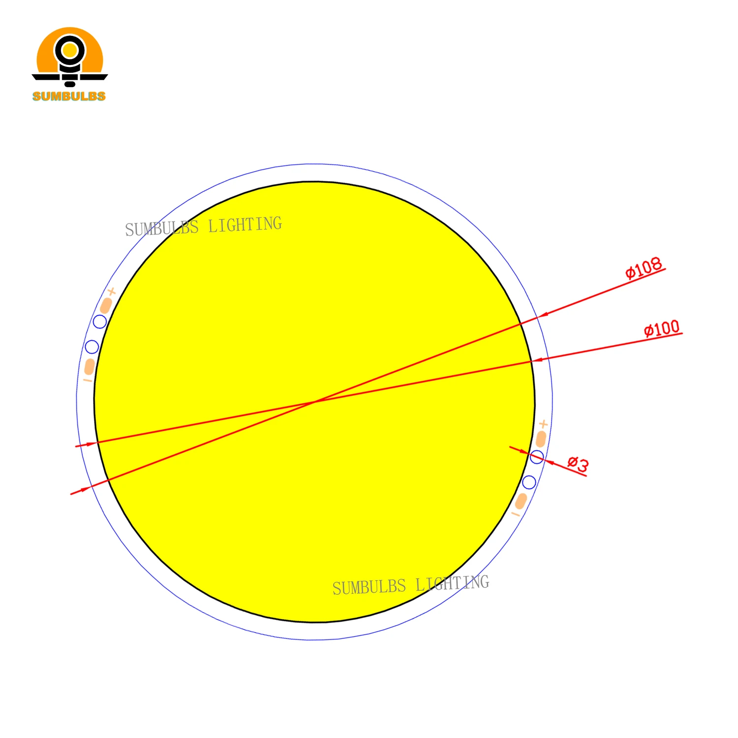 Round 108mm Small-Sun COB DC 12V 50W LED High Power Panel Light Source 100LM/W 3000K 6500K Blue For Indoor Outdoor DIY Led Lamp