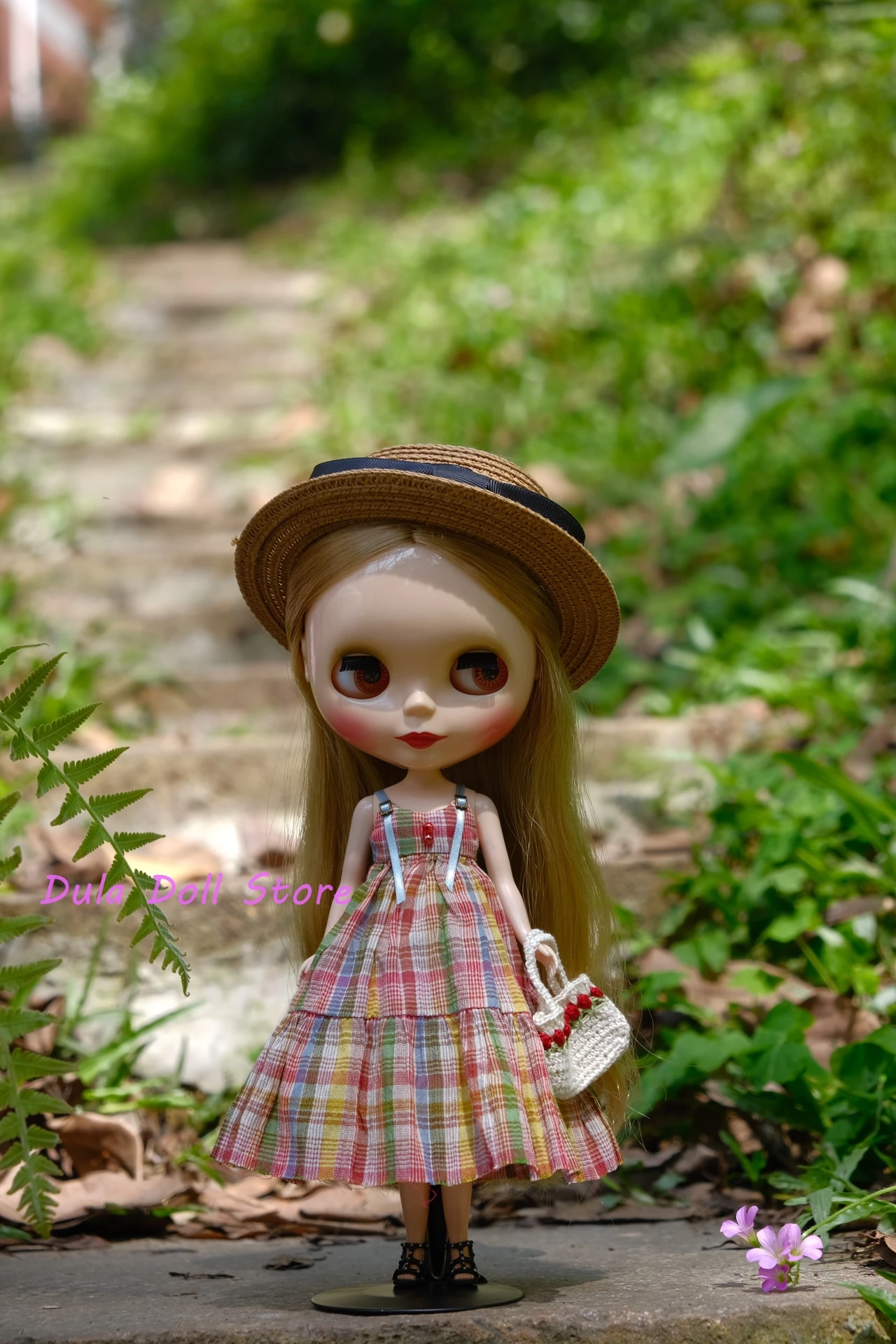 Dula Vestiti per le bambole Vestito estivo Gonna a quadretti colorati Blythe ob24 ob22 Azone Licca ICY JerryB 1/6 Bjd Accessori per bambole