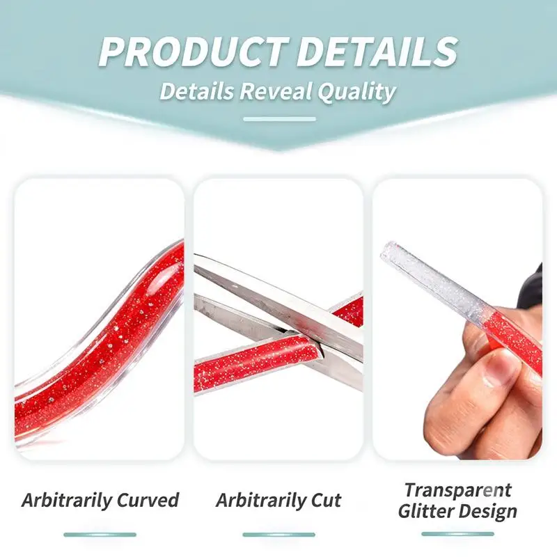New 0.6/1/2m Glitter Skateboard Edge Bumper Strip Thick D Shape No Residue Adhesive All Skateboards Daily Skating EnthusiastsAcc