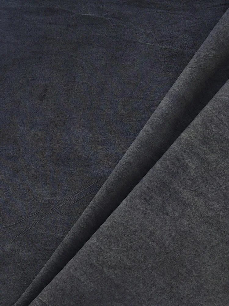 

Hand Dyed Pure Cotton Fabric Random Texture Plant Dyeing Bla ey DIY Handmade Patchwork Material Chinese Sle Home Textile