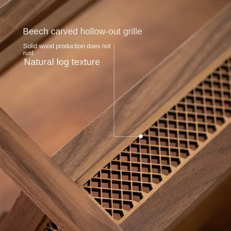 Black Walnut Tea Cup Rack – Chinese Style Kitchen Storage, Desktop Organizer for Tea Set and Teapot, Elegant Tea Cup Display.