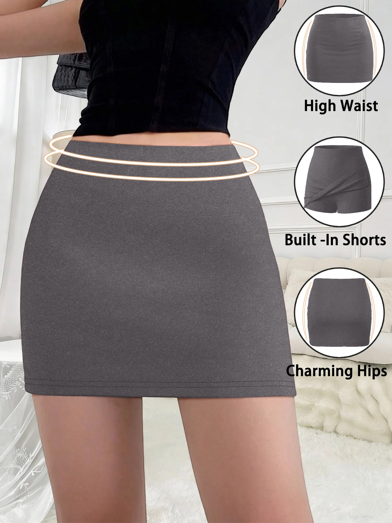 

Spring Coastal Slim Skirt, Quick-Dry Smooth Material, Lakeside Trips & Casual Sightseeing Attire