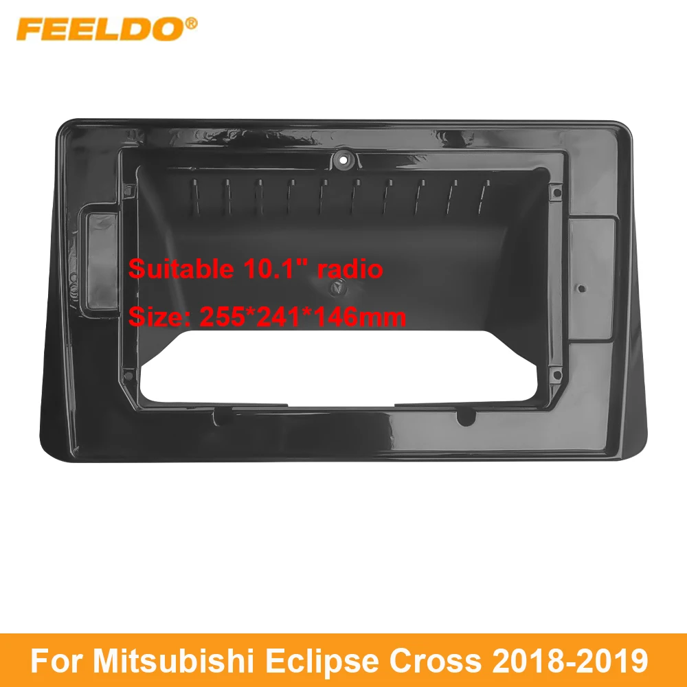 

FEELDO Car Audio Fascia Frame Adapter For Mitsubishi Eclipse Cross 10.1" Big Screen 2DIN Dash Fitting Panel Frame Kit