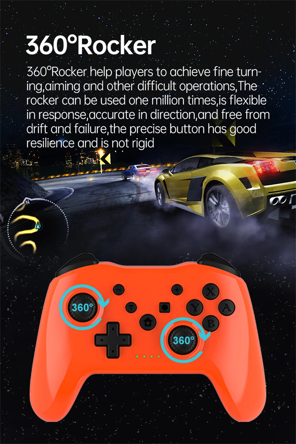 GAMINJA New Wireless Controller No Latency Bluetooth Gamepad PC Joystick For Nintendo Switch Game Console PS3 TV Box PC