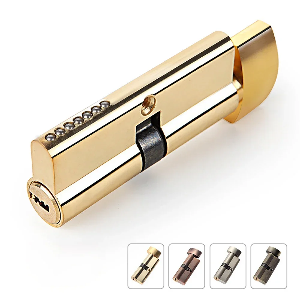 

1 Sets Door Cylinder Lock Biased 70mm 3 Keys Anti-Theft Entrance Brass AB Door Lock Home Security Interior Bedroom Lock Cylinder