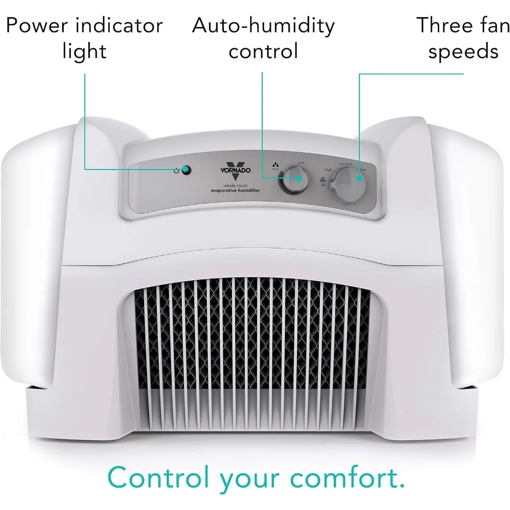 4-Gallon Evaporative Humidifier with Adjustable Humidistat and 3 Speeds