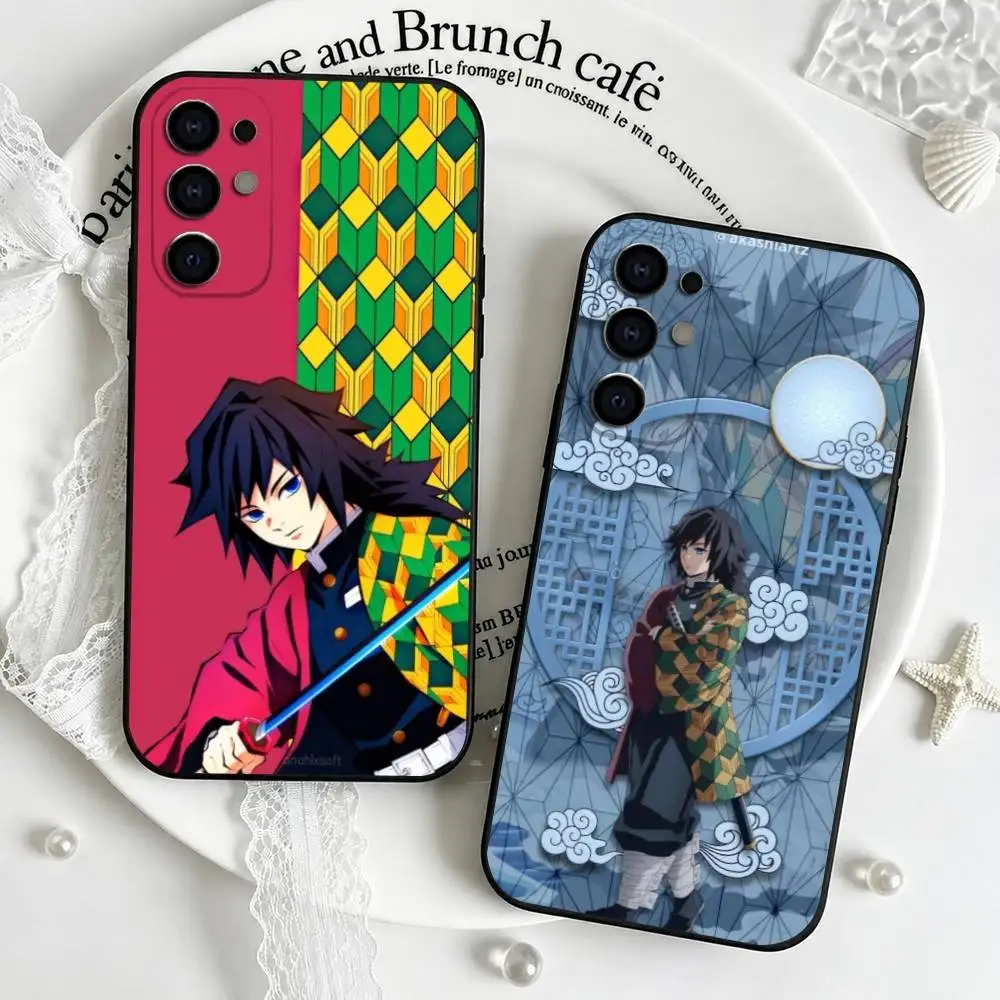 Tomioka Giyu D-Demon Slayer  Phone Case Black Silicone Soft For Samsung S25,S24,S21,S22,S23,S30,Ultra,S20,Plus,Fe,Lite