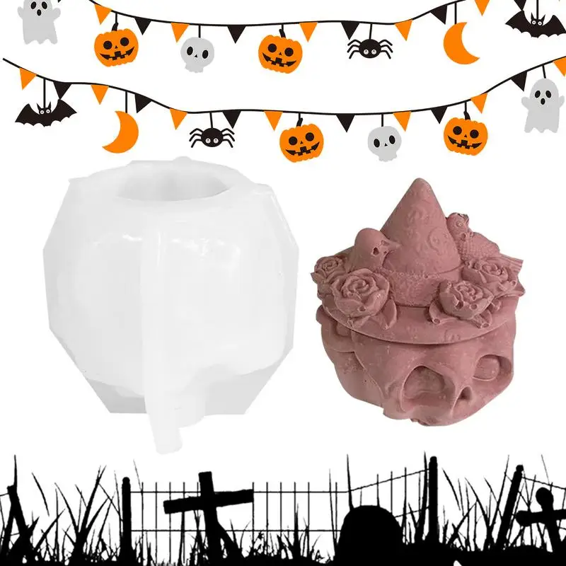 

Силиконовая форма для тыквы, изготовление свечей на Хэллоуин, 3D тыквенный череп, художественное ремесло, силиконовая форма, украшения для дома, вечеринки, смоляная форма