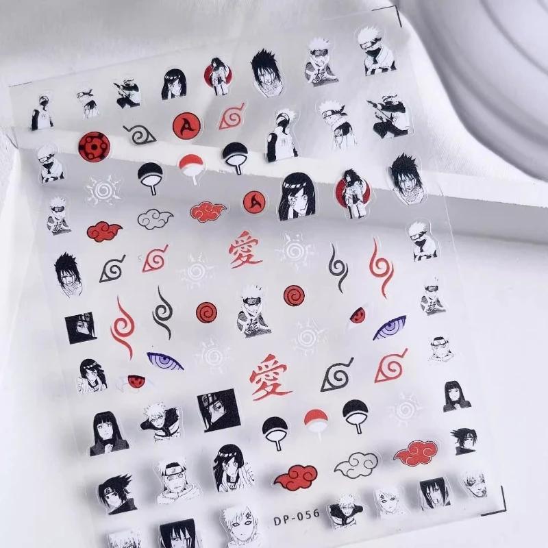 Naruto Dark Cartoon Personality Anime Pattern Sticker DIY Nail Art 3D Planner Mobile Phone Cup Embossed Decorative Sticker