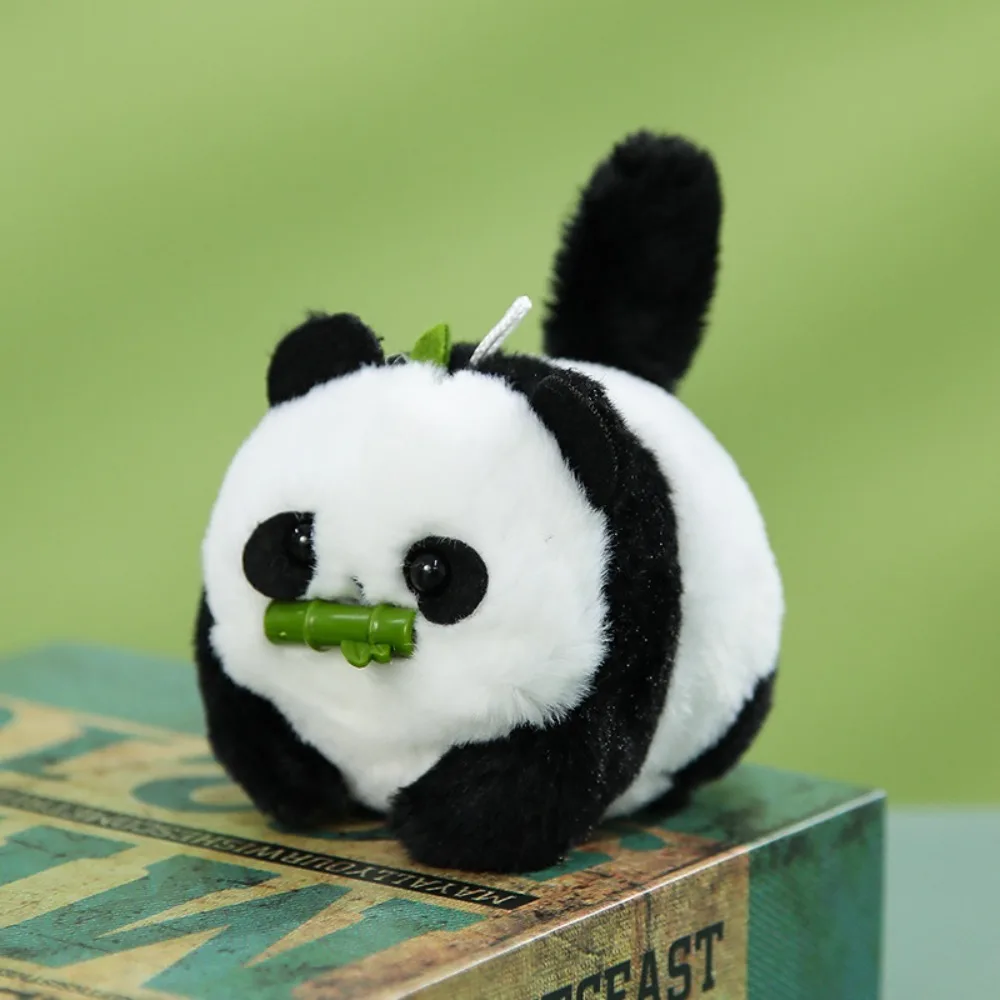 Cartoon Wag Its Tail Toy Plush Doll Wagging Tail Panda Tail Wagging Panda Doll Fashion Funny Pulling Rope Panda Doll Children