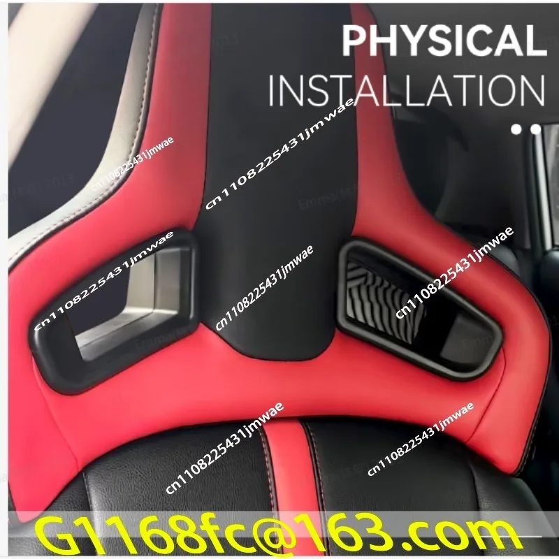 Black PVC Headrest with Koud Foam Comfort, Suitable for Orifix Sports Car Seat Refitted Car Seat