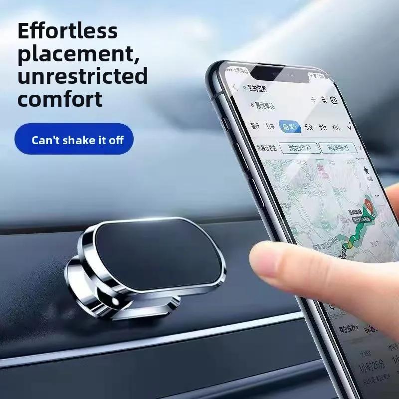 Novo suporte magnético para telefone montado em carro, painel de navegação, adesivo, suporte magnético de metal para telefone