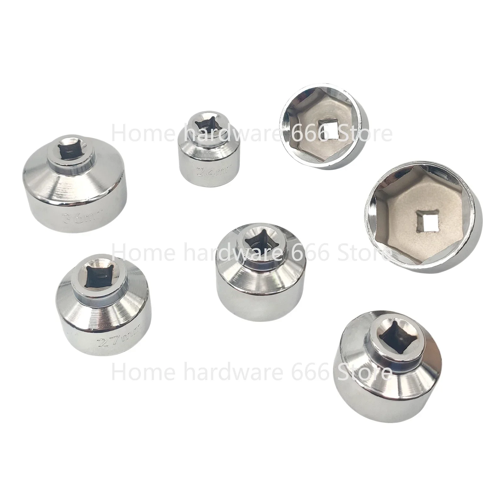 오일 필터 소켓 리무버 제거 도구 24mm 27mm 29mm 30mm 32mm 36mm 38mm 7pc 세트