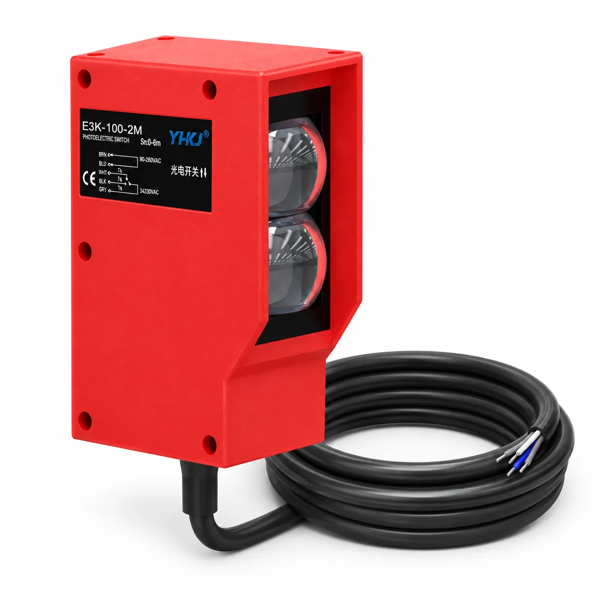 E3K Series Photoelectric Sensor Diffuse Reflection Optical Switch Multiple Detection Ranges Industrial Automation Sensor
