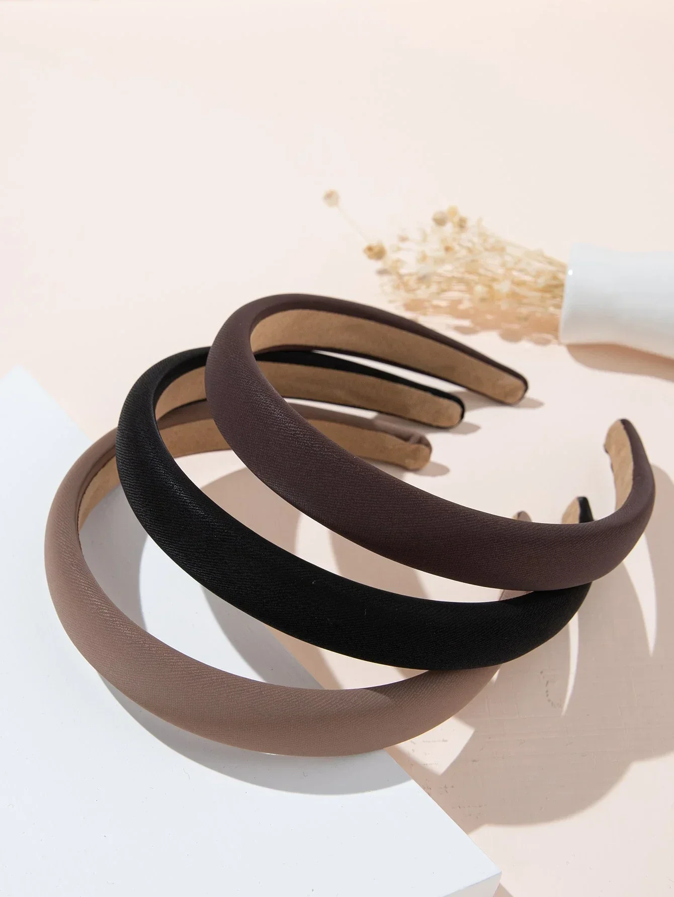 

3pcs Minimalist Solid Color Headband Casual Hair Hoop For Women