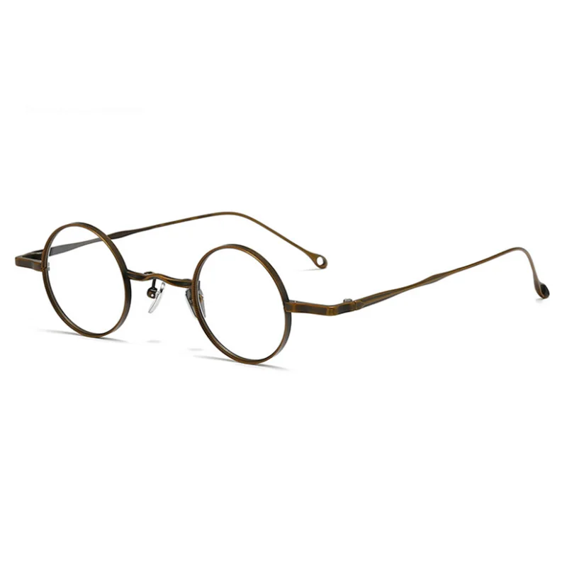 Belight البصرية خمر صغيرة مستديرة التيتانيوم خمر الرجعية النساء الرجال وصفة طبية النظارات إطار مشهد بصري RG1098AG