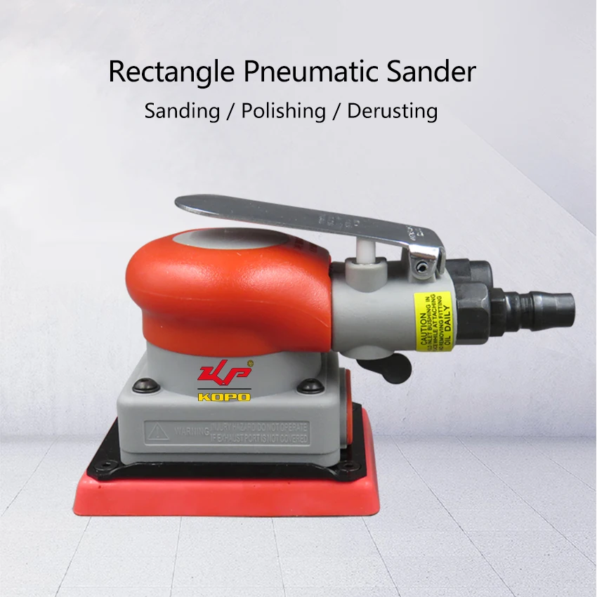 KOPO Pneumatic Sander 70*100mm Rectangular Air Polisher Sanding Machine Automobile Furniture Surface Polishing Waxing tool