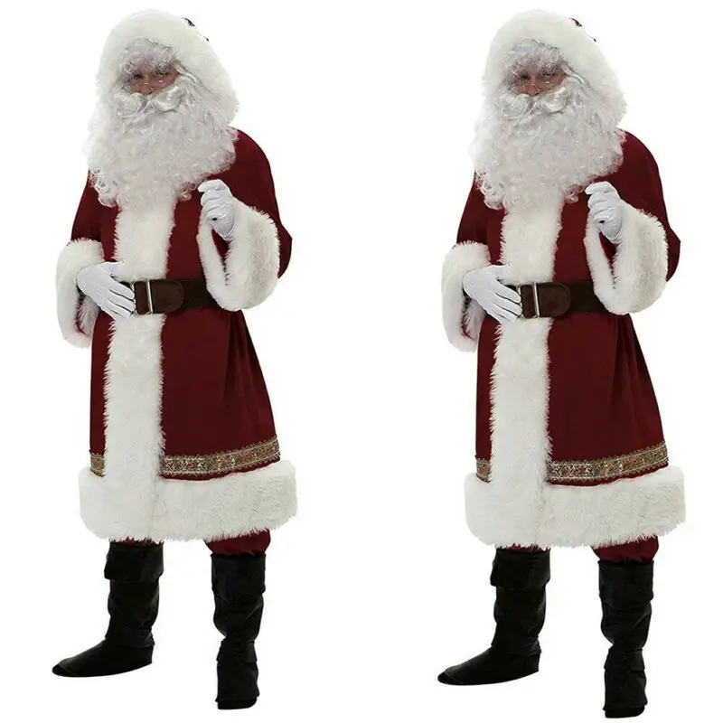 Disfraz de Papá Noel para hombre - Conjunto de disfraces navideños para cosplay y disfraces, diseño festivo perfecto para fiestas navideñas