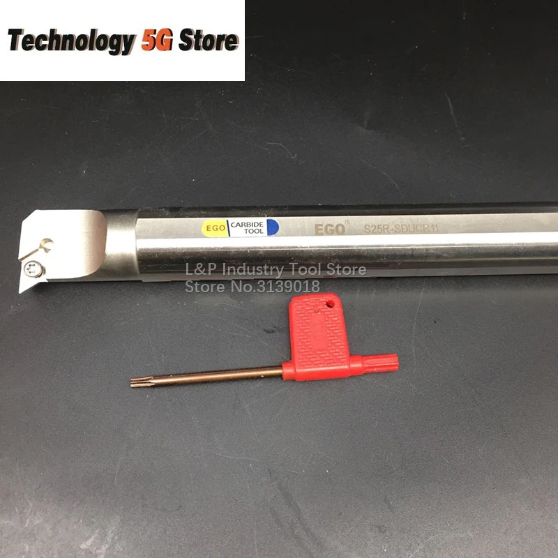 Dropshipping EGO Anti-vibration เหล็ก CNC เครื่องมือตัด 95 °   S32S-SDUCR11 เครื่องกลึง 250 มม. สําหรับมีดโลหะ DC**11T3** ที่ตรวจสอบแล้ว