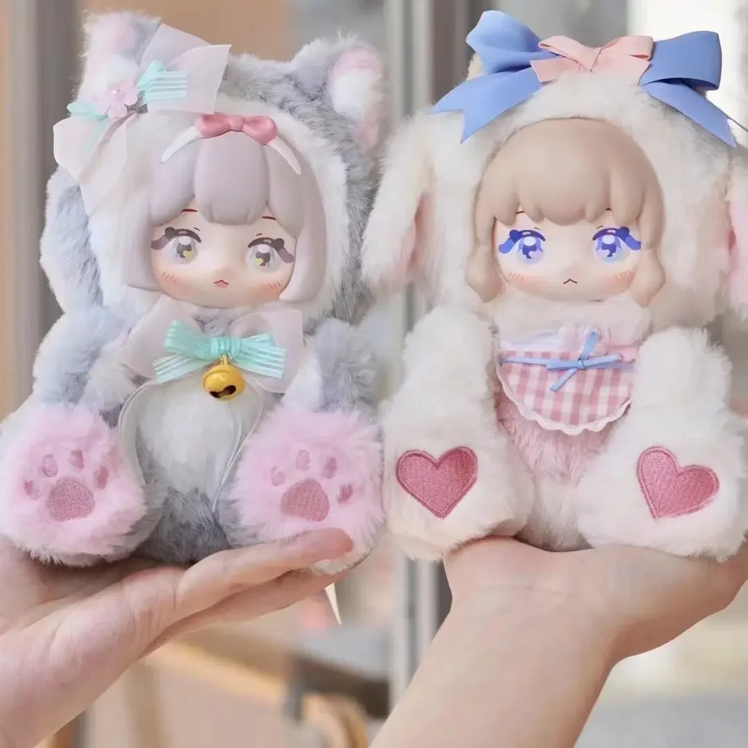 Estoque ninizeee filhote jardim poesia coleção boneca de vinil caixa cega bonito boneca mão fazer menina caixa mistério maré jogar brinquedo presente surpresa