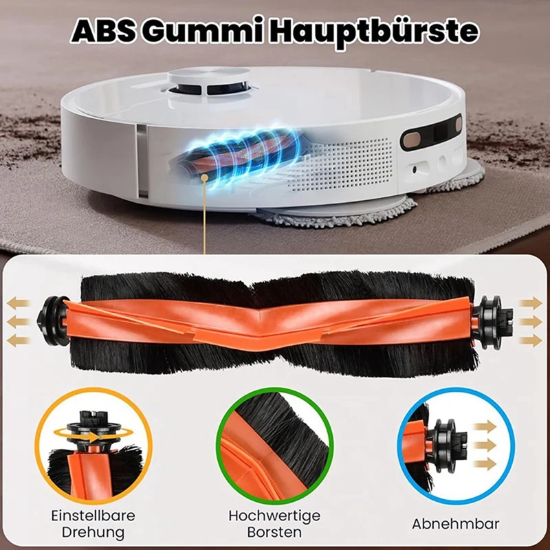 A44F-สําหรับเครื่องดูดฝุ่นหุ่นยนต์ Xiaomi X20 + / X20 Plus เปลี่ยนชิ้นส่วนถุงเก็บฝุ่น Mop ผ้าล้างทําความสะอาดได้หลักแปรงด้านข้าง Hepa Filter