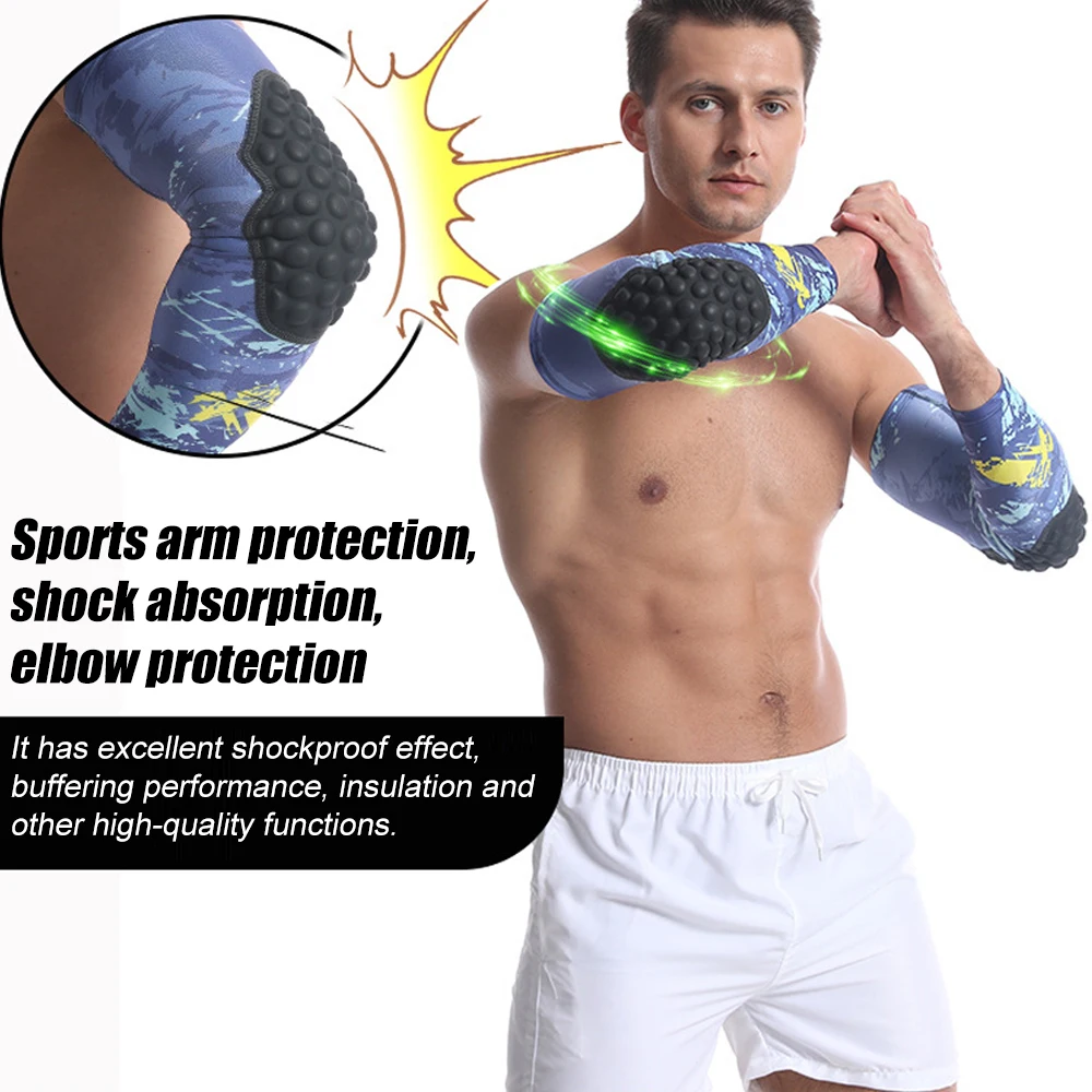 Youth Adult Compression imbottito basket Shooter manicotti per gomiti protezione per pallavolo calcio Baseball ciclismo