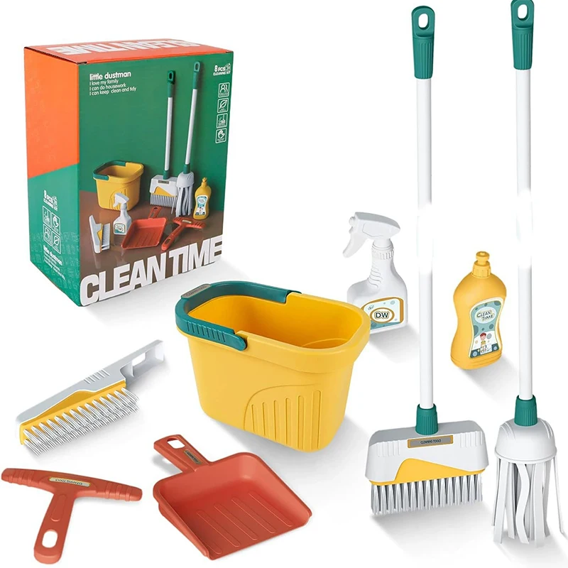 Maison de jeu pour enfants, Simulation de vie, appareils ménagers, outils de nettoyage, ensemble de jouets éducatifs, cadeaux