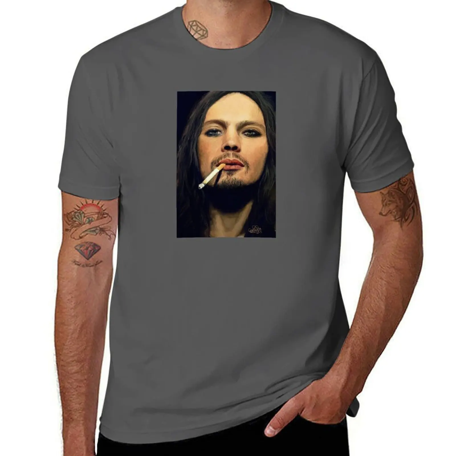 

Ville Valo drawing T-Shirt t shirts designer t shirts for man cotton soft T-Shirt