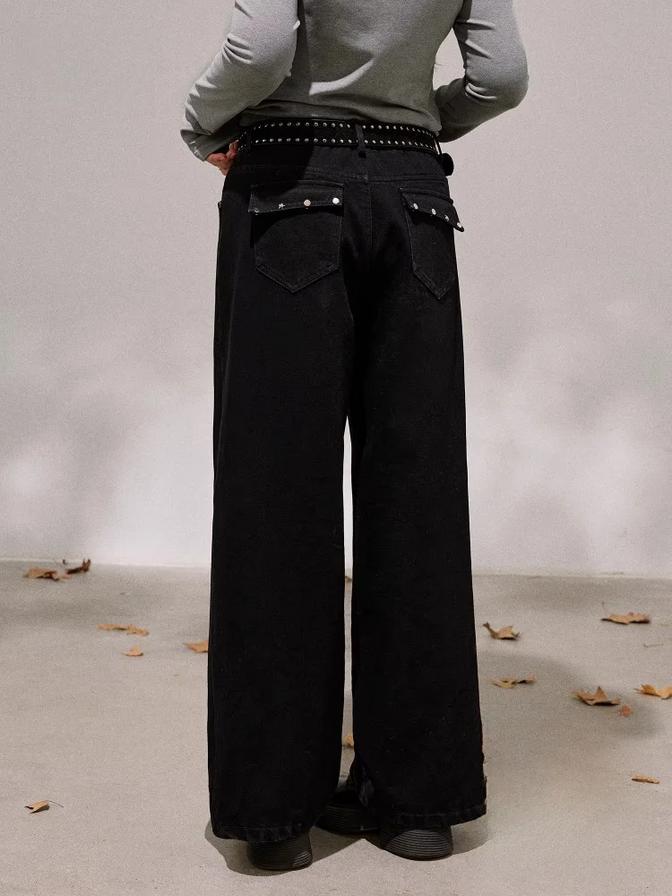 

Джинсы с высокой талией и прямым кроем, больших размеров, женские, модные, в корейском стиле, с утепленными вставками, осенне-зимние, утягивающие, из денима