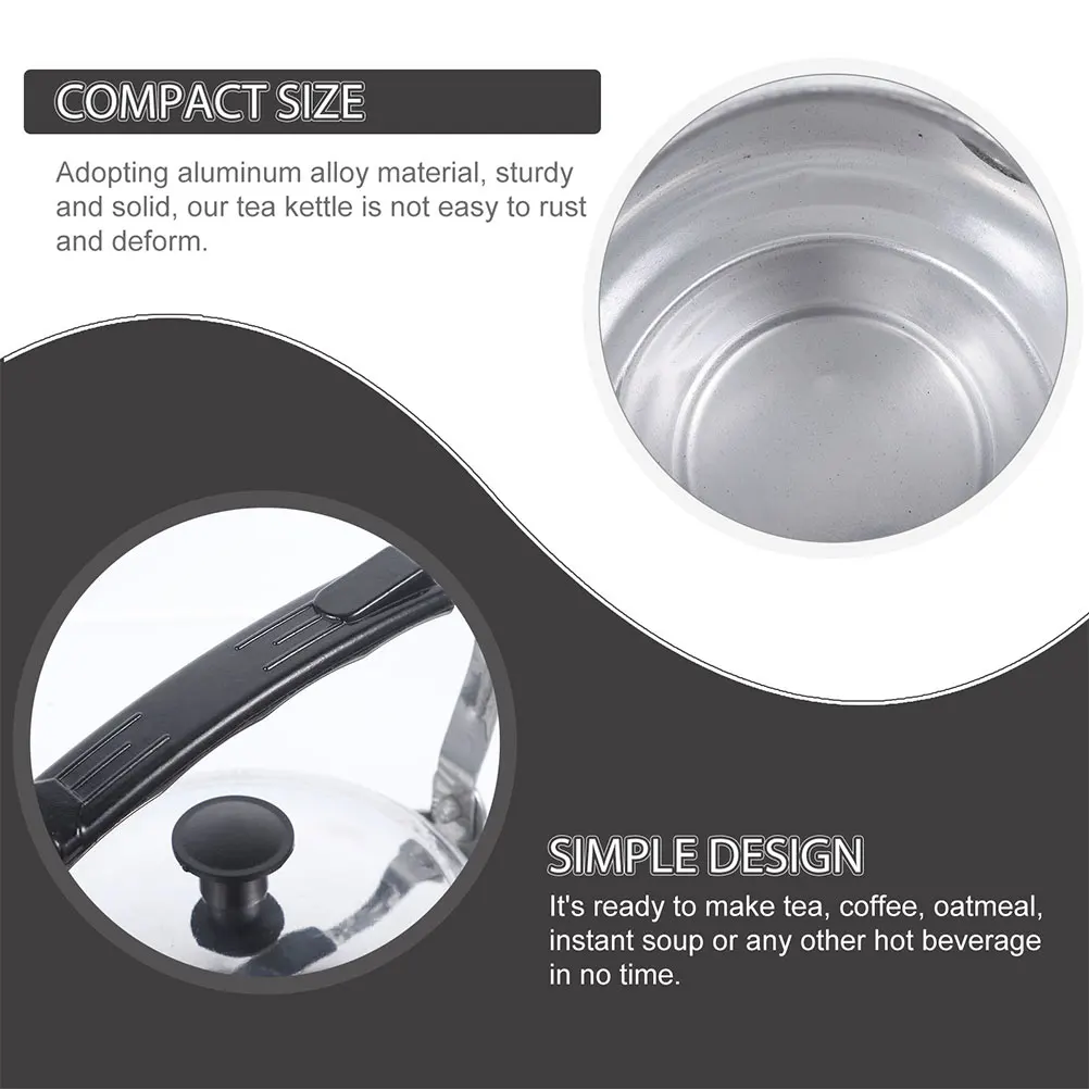 

Stovetop Tea Kettle Aluminum Alloy Coffee Kettle Filter Non-Rust Easy Clean Metal Water Boiler For Tea Coffee Soup Kitchen