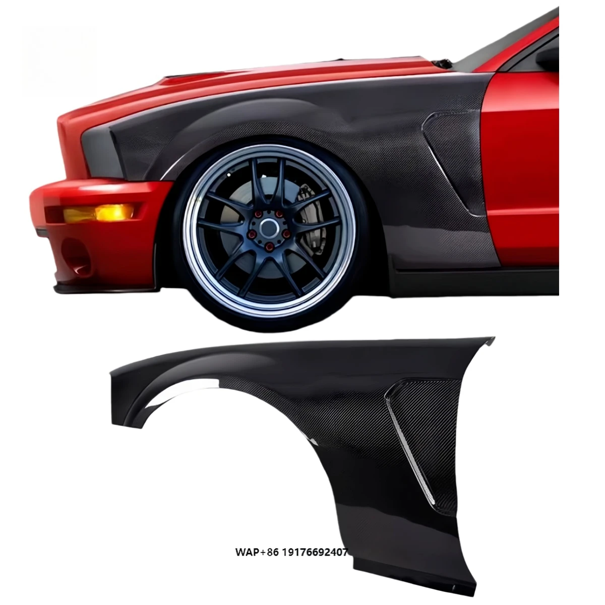 

forFord Mustang Carbon Fiber Rear Spoiler Body Kit for 2005-2009 GT500 Upgrade Version Rearoiler