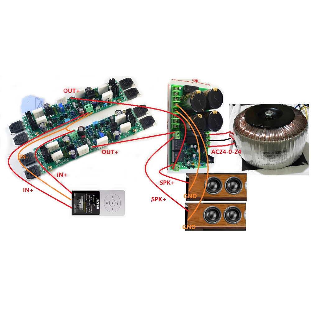Analyste de bricolage de canal de touristes/carte finie L12-2 VER5 HIFI 120W/8R +/-50V 200W 4R +/-50V LJM carte amplificateur à distorsion ultra-faible