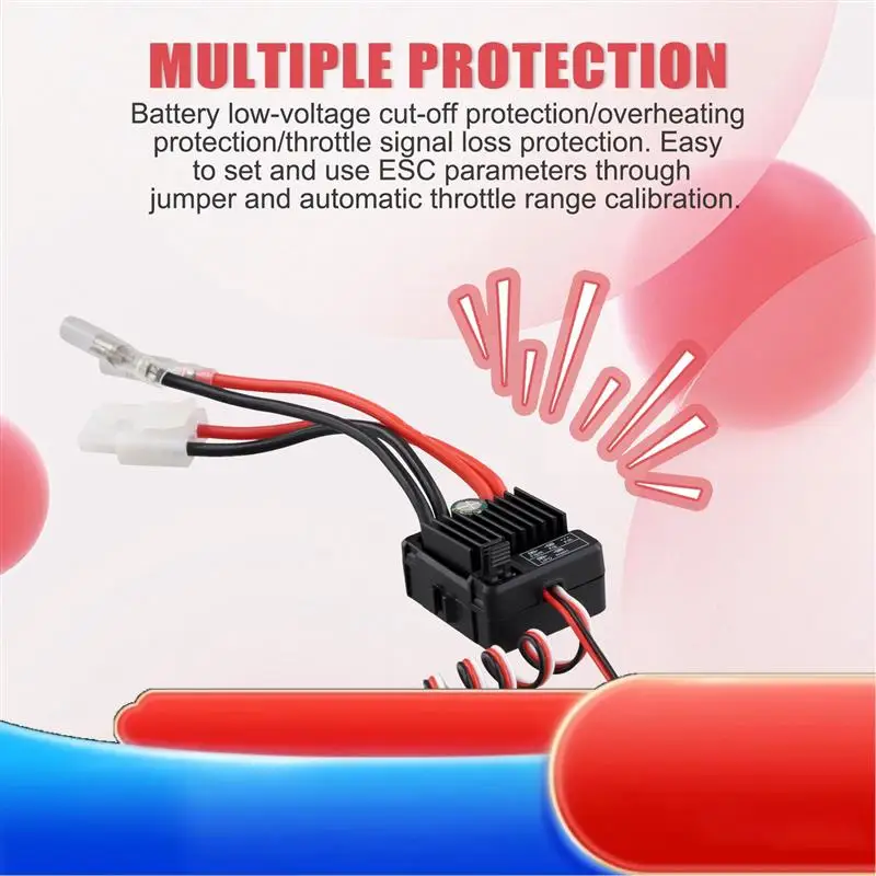 

RC 1060 Матовый ESC 60A 2-3S Lipo Водонепроницаемый электрический регулятор скорости для радиоуправляемого автомобиля Грузовик Лодка Осевой/Traxxas/Tamiya-X65A