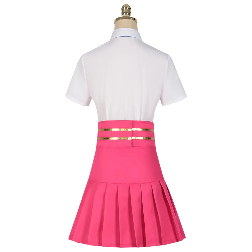 Movie Cosplay Costume Skirt Necktie Accessories Princess Academy Pink Sexy Sailor Dress Delancy Pleated Skirt Halloween Outfit