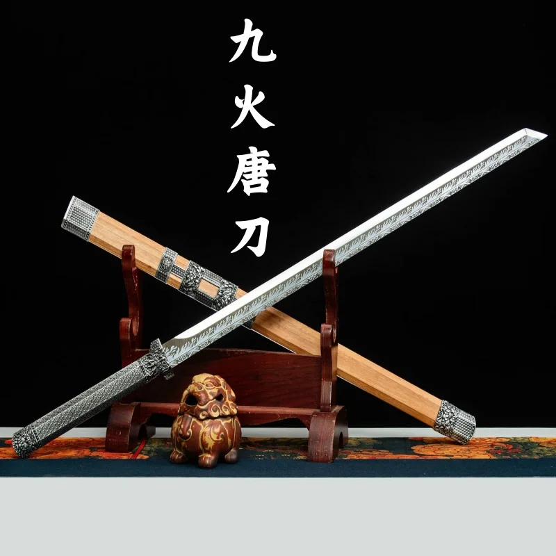 Longquan City Sword Tang Horizontal Blade Integrated Sword High Manganese Steel Self Defense Collection Cold Weapon