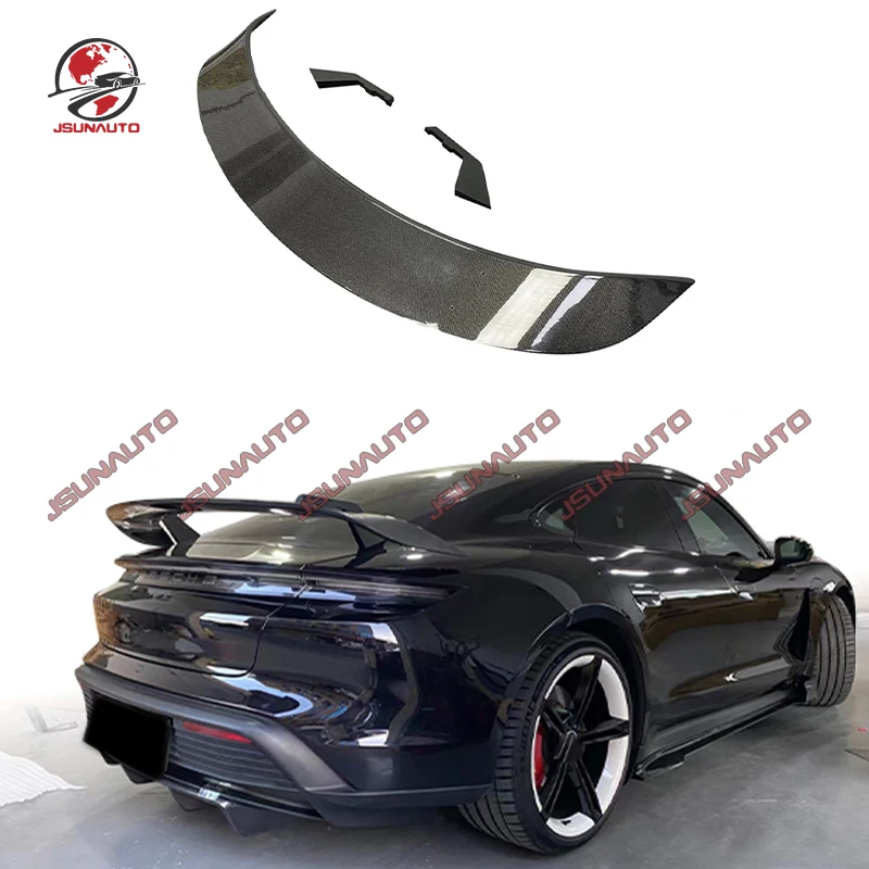 

For Porsche Taycan Carbon Fiber Rear Spoiler Trunk Wing Tail Lip For 2019-2023 Taycan Car Accessory Bodykit