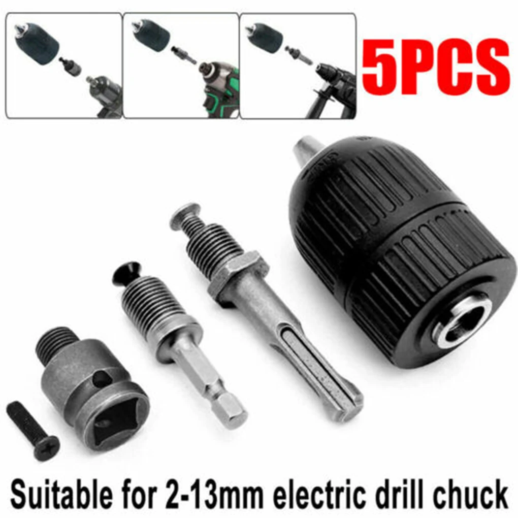 Hand Tight Chuc-k Clamp Converter 2-13MM Shank Patented Locking Function Conveniently Tighten