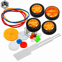 BS 82-Piece DIY Toy Car Gear Assembly Kit - Complete Set with Motors, Gears, Axles, Belts & Sleeves for Toy Building Projects