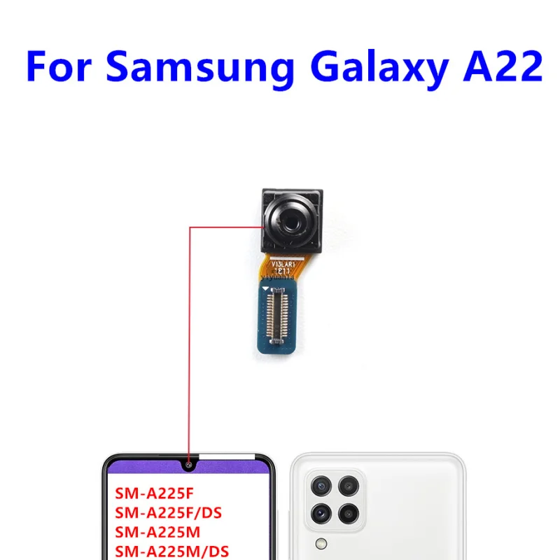 Rear Front Camera For Samsung Galaxy A22 4G 5G Frontal Backside Selfie Back Camera Module Flex Replacement Spare Parts