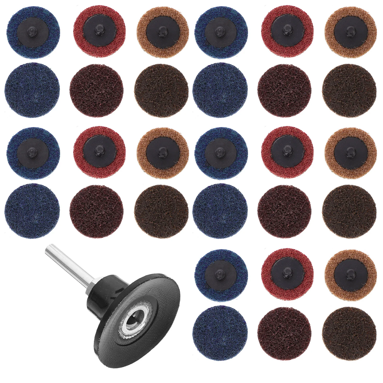 

45 Pcs Angle Grinder 2-inch Nylon Non-woven Turn-lock Sanding Disc for Polishing Rust Remover