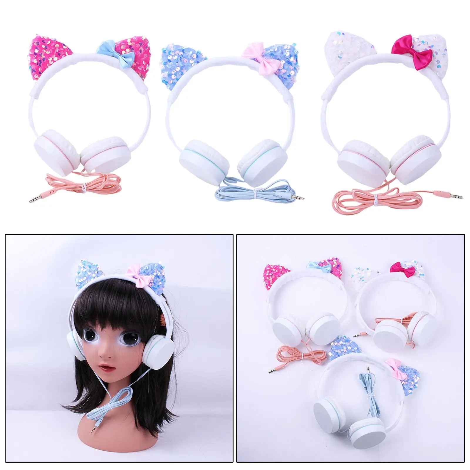 Christmas ,Over Ear with , Kids Headsets Cat- Headphones for Girls