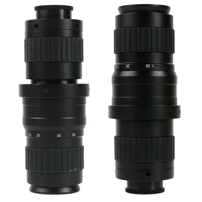

50mm FHD 200X Industrial LAB Electronics Optics Adjustable Monocular C Mount Lens 0.7-5.0X Zoom CMOS CCD Video Camera Microscopy