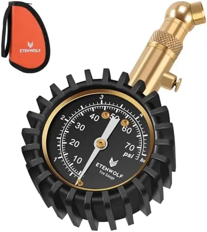 

Манометр для измерения давления в шинах ETENWOLF 0-75 PSI – светящийся циферблат, класс ANSI A, черный